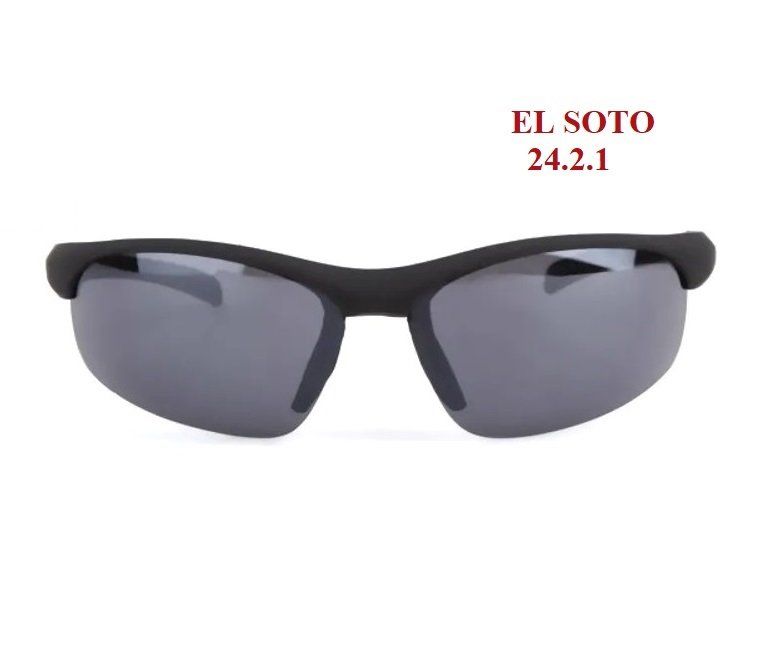 GS 24.2.1 Gafas de sol tipo deportivas con montura al aire inferior y cristales negros UV400