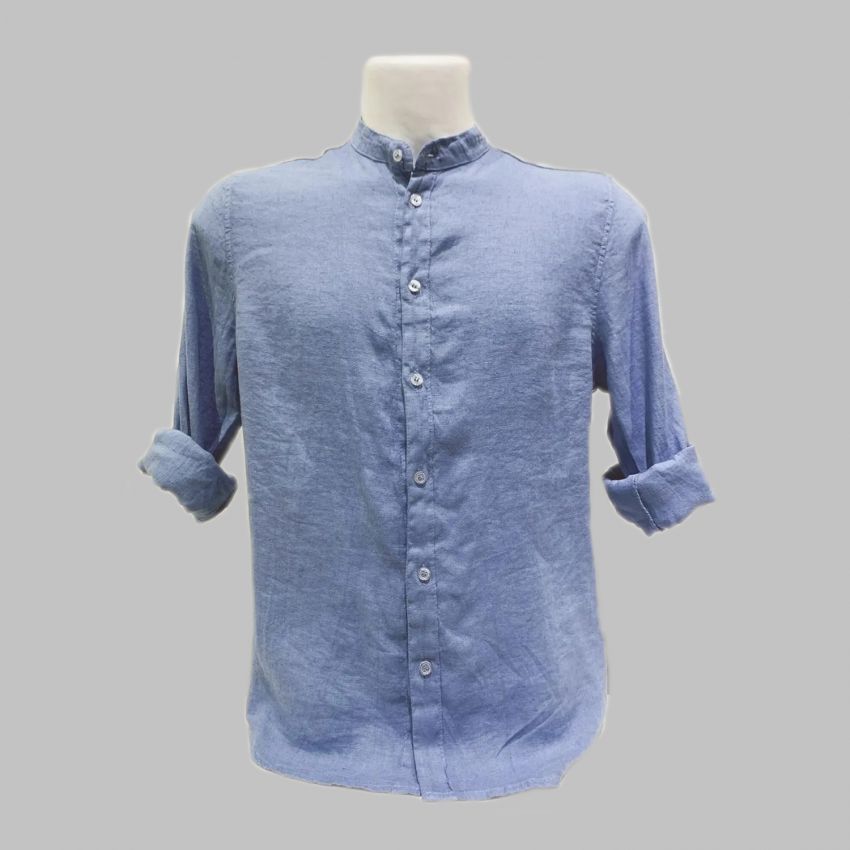 Camisa 100% Lino Azul