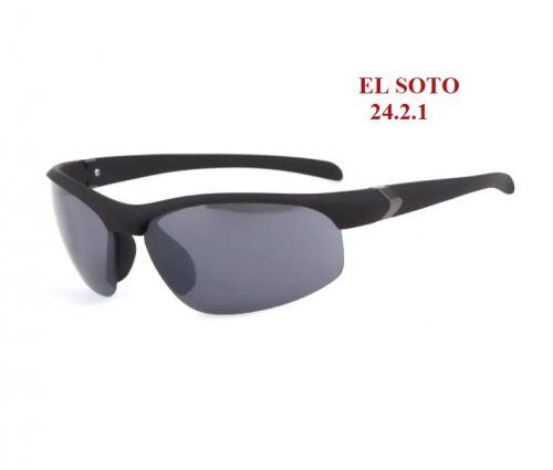 GS 24.2.1 Gafas de sol tipo deportivas con montura al aire inferior y cristales negros UV400