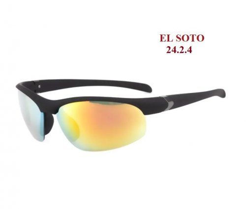 GS 24.2.3 Gafas de sol tipo deportivas con montura al aire inferior y cristales tornasolados amarillos naranja UV400